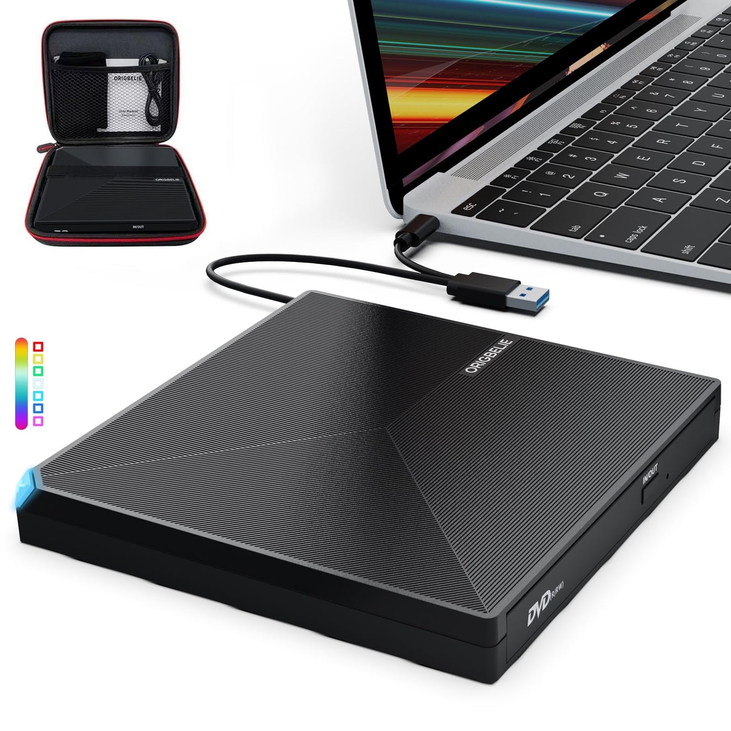 2 in 1 wiht RGB LED & Carrying Case