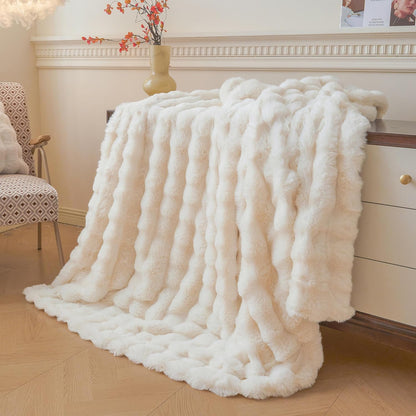 Luxurious Comfort: LIFEREVO's Fluffy Faux Rabbit Fur Throw
