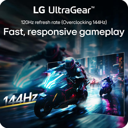 LG 24G411A-B 24 Zoll Ultragear Full HD (1920 x 1080) IPS Gaming Monitor, 144Hz (Übertaktet), 1ms MBR, NVIDIA G-Sync Kompatibel, AMD FreeSync, HDR10, HDMI, DisplayPort, Schlanker Standfuß, Schwarz