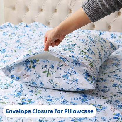 Mooreeke Cozy Vintage Microfiber Printed King Sheet Set