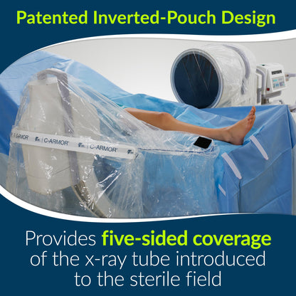 TIDI 5523 C-Armor Drape ― Designed to Protect The Sterile Field When Using a C-Arm Imaging System ― Quantity: 12 Sterile C-Armor Drapes ― Medical Supplies
