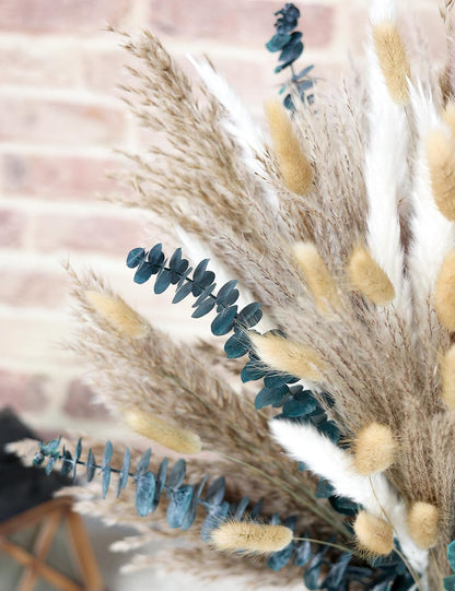 xin's convey 120 PCS Dried Pampas Grass, Dried Flowers, Reed Grass Bouquet