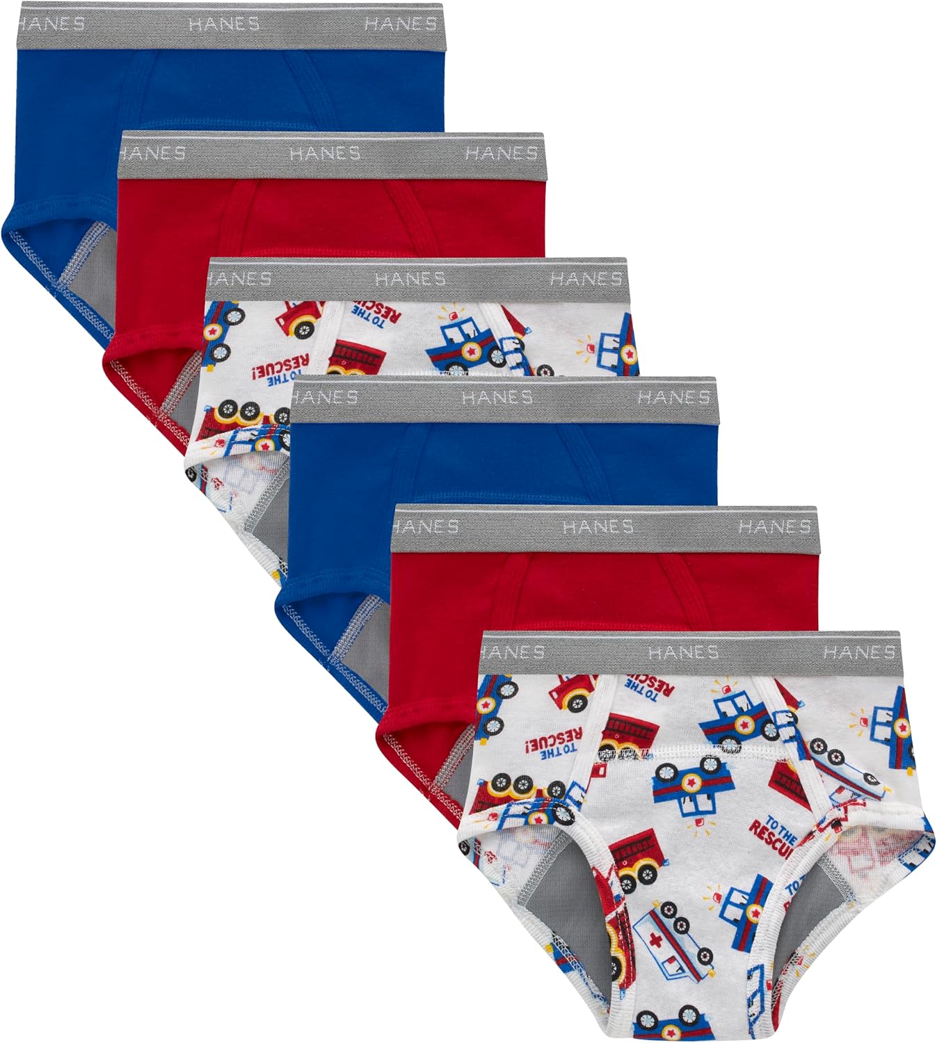 Hanes Boys' Potty Training Underwear, Light Leaks Toddler Cotton Briefs and Boxer Briefs, Multi-pack