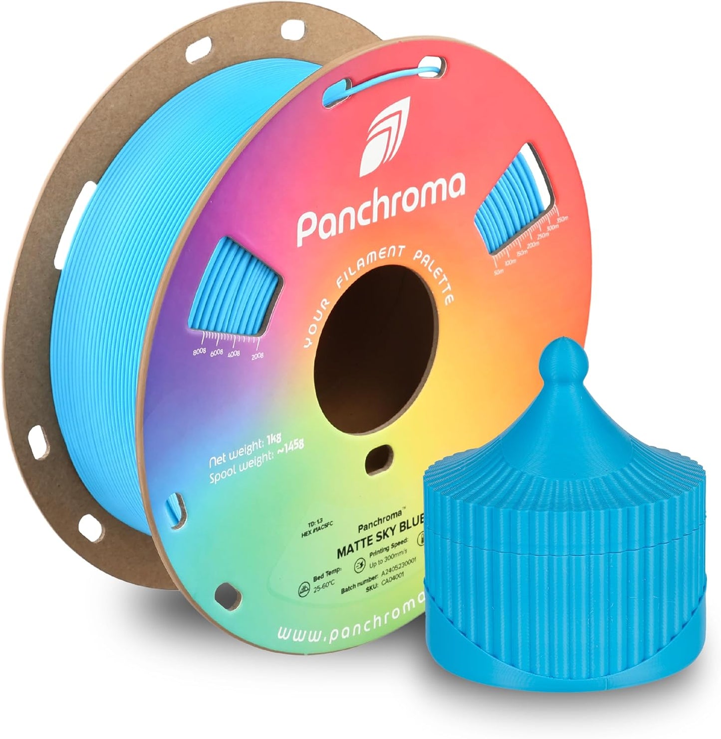1kg - Matte123 - 1.75mm Matte Sky Blue (Hex Code: #1ac5fc)