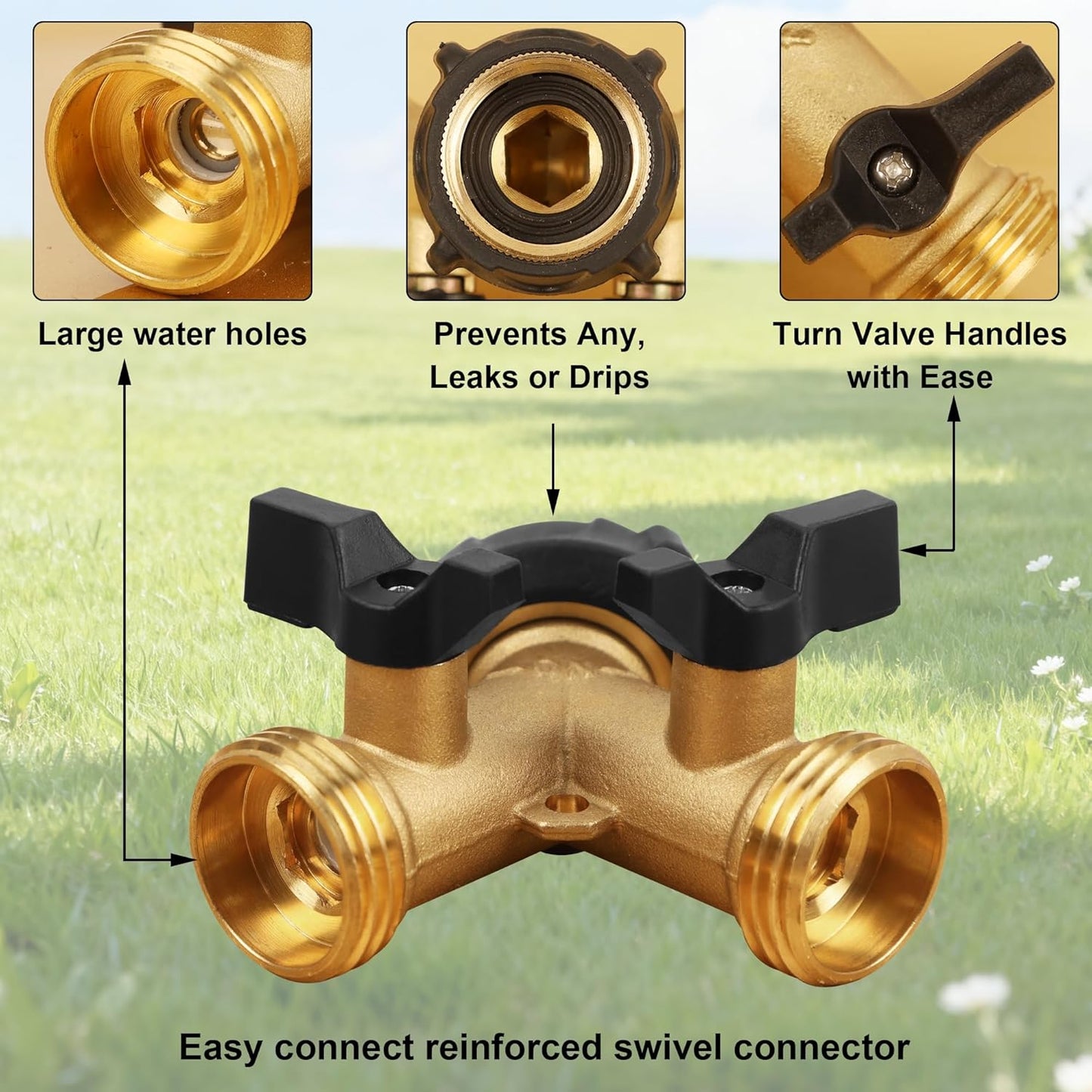 Biswing Garden Hose Splitter 2 Way - A Game Changer for Multi-Tasking Gardeners