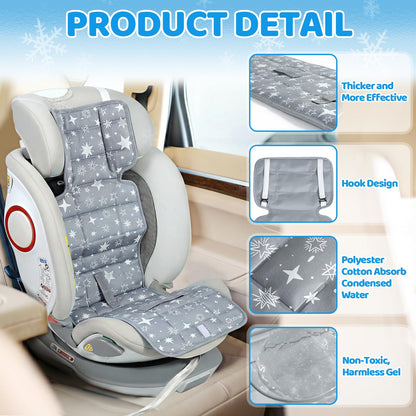 Orzbow Car Seat Cooling Pad with Insulated Bag, Carseat Cooler Pad for Babies Toddler Kids Infant, Portable Baby Cooling Pad for Hot Summer to Keep Comfortable, Blue