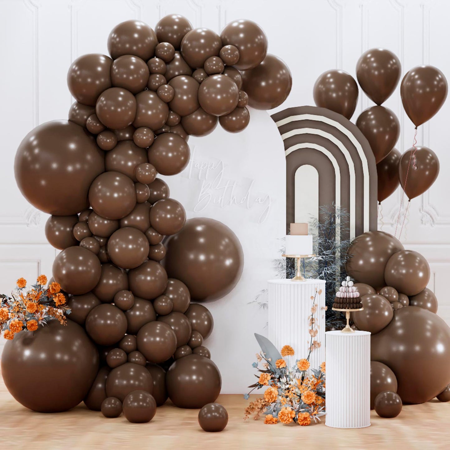 PartyWoo White Balloons 155pcs Different Sizes Pack of 18 12 10 5 Inch Matte White Latex Balloon Arch Kit Garland for Wedding Bridal Graduation Baby Shower Birthday Party Decorations White-Y13