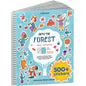 CUPKIN Animals Habitat 500+ Kids Sticker Book Toddler Airplane Travel Activity Coloring and Sticker Book, Road Trip Essentials, 12 Coloring Pages + 12 Scenes for Ages 2–8 Years