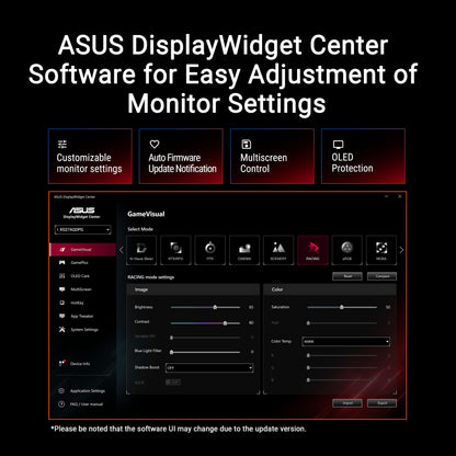 ASUS ROG Swift 32” 4K OLED Gaming Monitor (PG32UCDM) - UHD (3840 x 2160), QD-OLED, 240Hz, 0.03ms, G-SYNC Compatible, Custom Heatsink, Graphene Film, 99% DCI-P3, True 10-bit, 90W USB-C