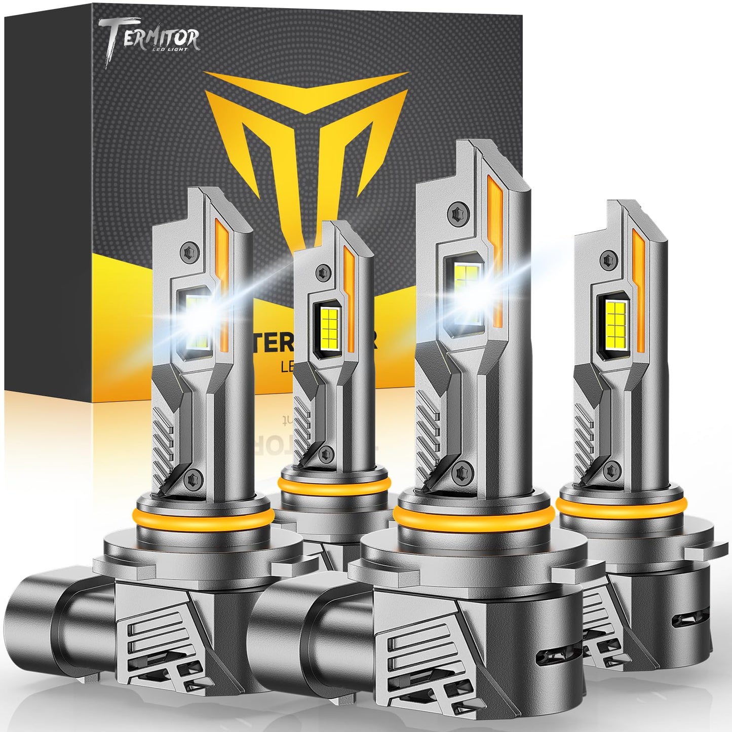 Termitor 2026 Upgraded H13/9008 Light Bulbs, 100,000LM 15X Ultra-Bright, 6500K Pure White 9008/H13 Fog Light Off-Road Conversion Kits, Easy Plug-N-Play Installation, IP68 Waterproof, Pack of 2