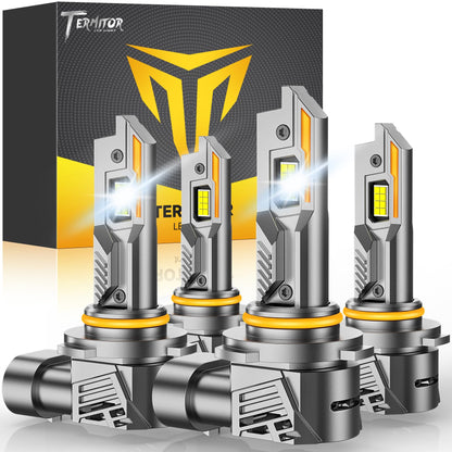Termitor 2026 Upgraded H13/9008 Light Bulbs, 100,000LM 15X Ultra-Bright, 6500K Pure White 9008/H13 Fog Light Off-Road Conversion Kits, Easy Plug-N-Play Installation, IP68 Waterproof, Pack of 2
