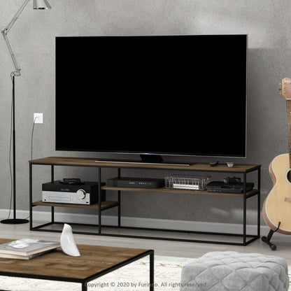Furinno TOMI TV Stand, 5-Cube Entertainment Center with Open Shelf, Reversible TV Console, for Living Room, Bedroom, Home Office, Green