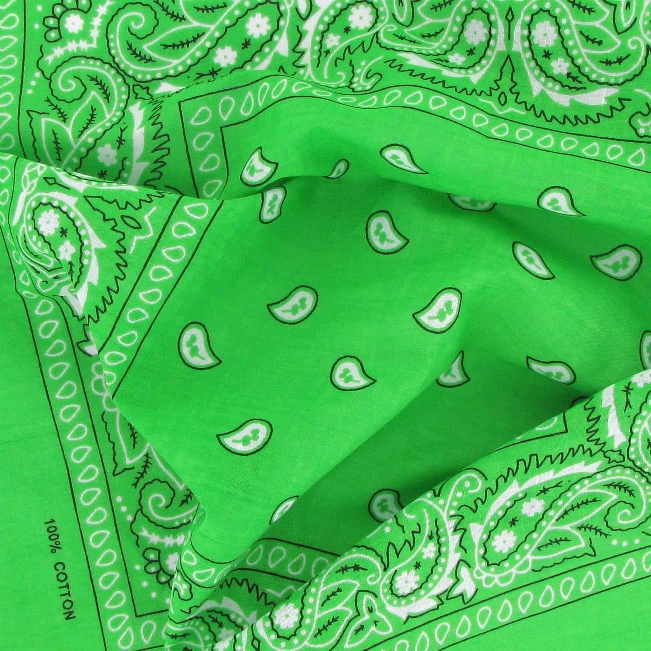 BOOLAVARD 1er, 6er, 9er oder 12er Pack Cowboy-Bandanas mit original Paisley-Muster (Schwarz)