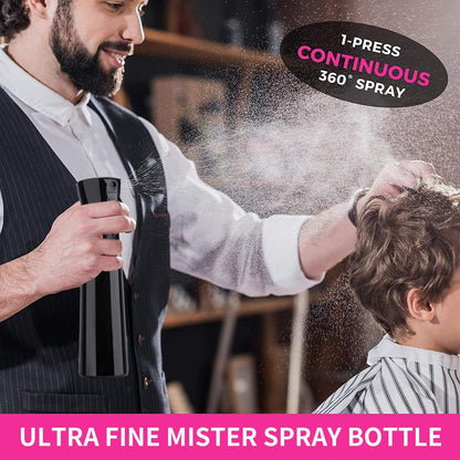 TANSHINE Kontinuierliche Haar Pflanze Mister Sprühflasche Fein Leer Klein Nebelsprühflaschen Nebelsprüher Wasser Alkohol Reinigungs Sprühnebel Flasche für Lockenhaar Styling Produkte,Pflanzen, 200ml,Klar
