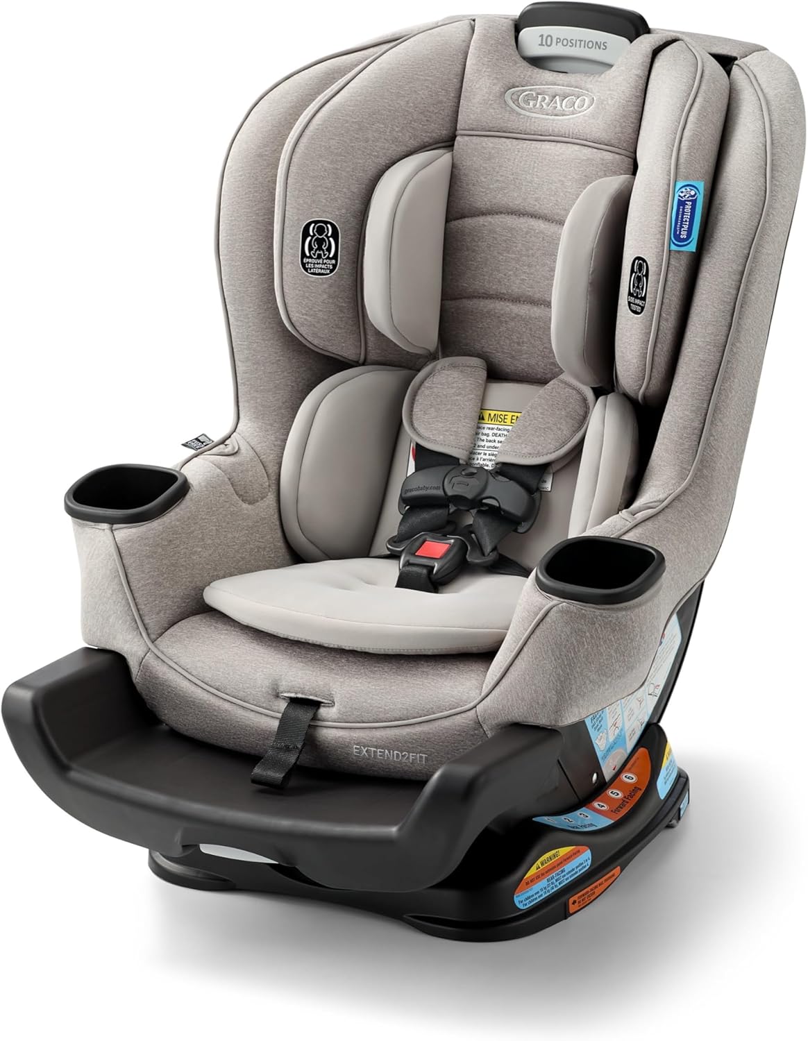Graco Extend2Fit Kindersitz, 2-in-1 vorwärts- und rückwärtsgerichteter Babysitz, 1,8-30 kg (4-65 lb), Carter