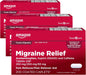 Amazon Basic Care Migraine Relief Acetaminophen, Aspirin (NSAID) and Caffeine Tablets, Pain Reliever/Pain Reliever Aid, 200 Count (Pack of 3)