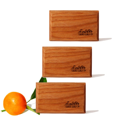 Drift Car Air Freshener - The Original Wood Air Freshener - Car Odor Eliminator - Long Lasting Scent - Metal Clip - Essential Oils - Clean Ingredients - Teak Scent 3 Pack Refill - NO CLIP INCLUDED