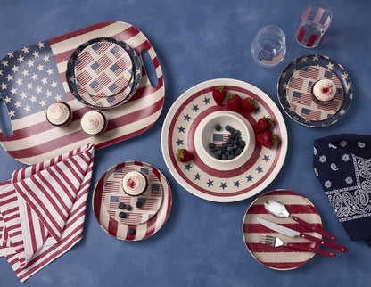 Vintage Americana Chip 'n Dip Tray for Easy Entertaining