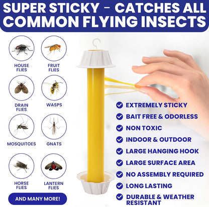 Fly Stick Sticky Fly Traps for Indoors Outdoor 6pk