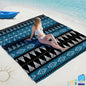 BYDOLL Beach Blanket Waterproof Sandproof Large Sand Free,78''X81''/10'X9' Oversized Sandless Lightweight Blanket Picnic Mat for Beach Travel Camping Hiking with Stakes