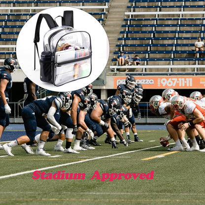 Mini Transparenter Rucksack 12x12x6 Stadion Zugelassener Plastik-Rucksack