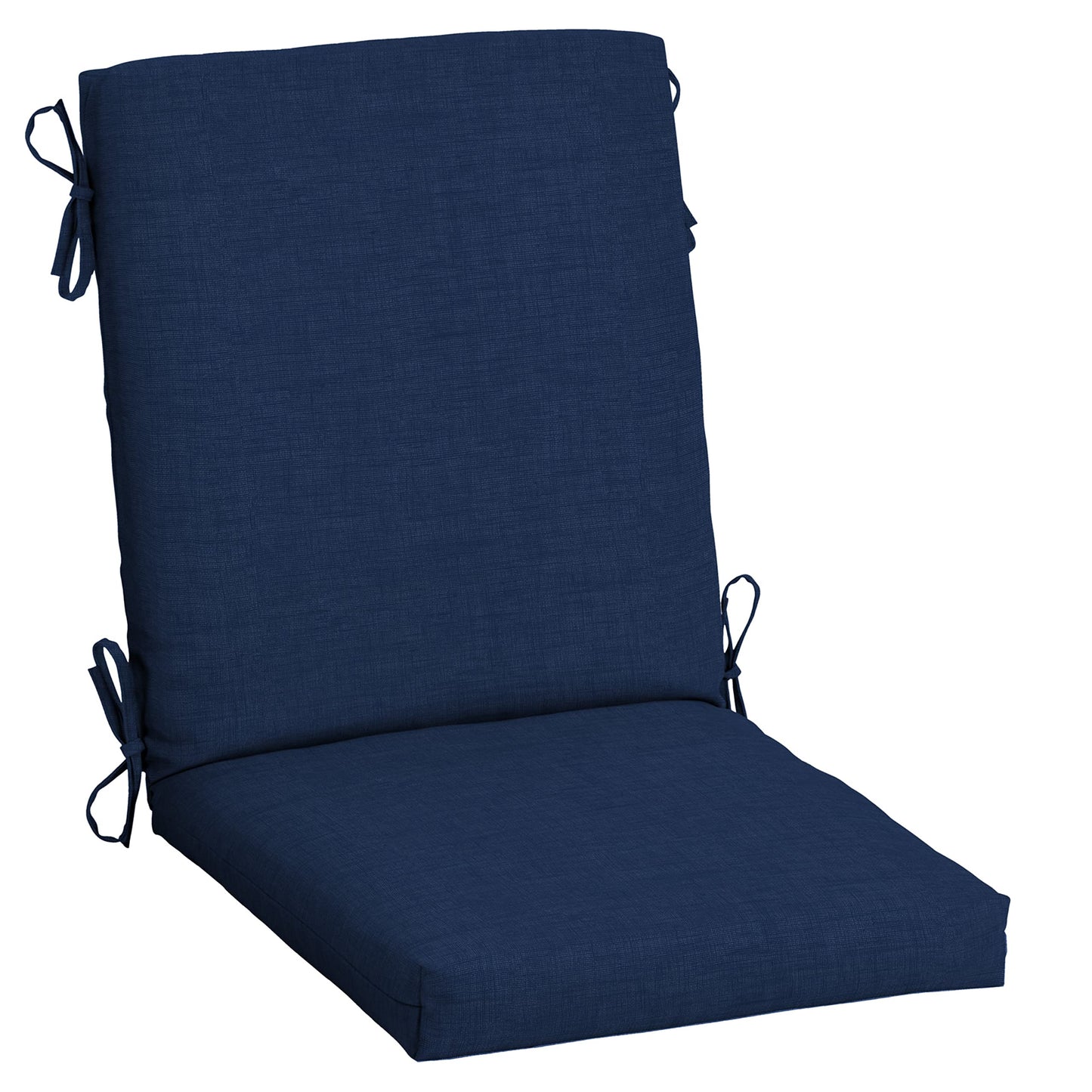 Arden 2-Pack Outdoor Patio Dining Chair Cushion, 20x44, Rain-Proof Seat Pad, Fade-Resistant Outdoor Cushion Black Cabana Stripe