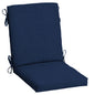 Arden 2-Pack Outdoor Patio Dining Chair Cushion, 20x44, Rain-Proof Seat Pad, Fade-Resistant Outdoor Cushion Black Cabana Stripe