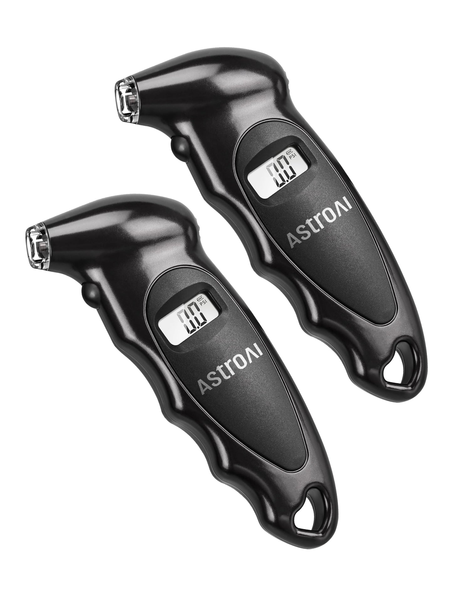 AstroAI Digital Tire Pressure Gauge with Replaceable AAA Batteries, 150 PSI 4 Settings Industrial Tire Gauge for Car Truck Bicycle Backlit LCD Non-Slip Grip Car Accessories(Black)