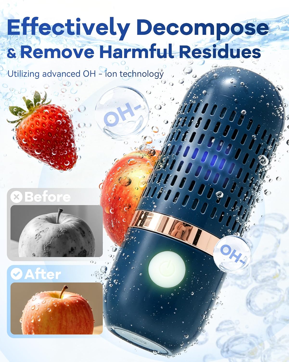 Produce Cleaner & Vegetable Cleaner with Oh-Ion Technology