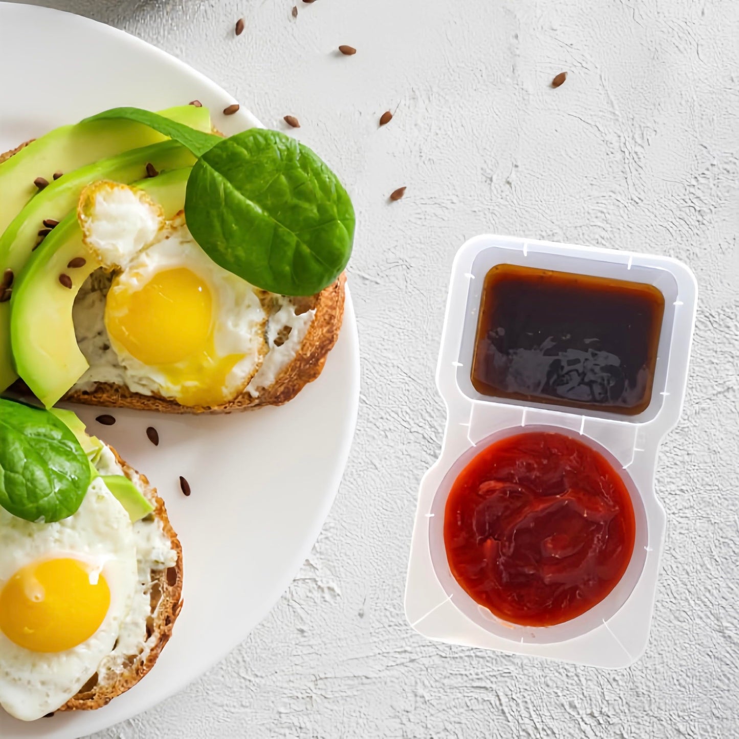 2 Pack Snackle Box –Air Tight Snack Containers with Divided, Lids&Handle –Clear Serving Tray for Fruits, Candy, Nuts –Portable for Travel, Parties, Daily Use (8 Containers Dishwasher Safe)