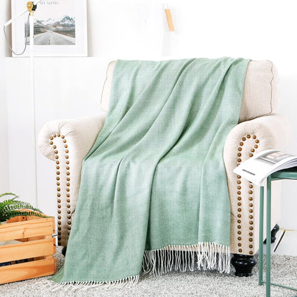 Cozy Up with the BOURINA Herringbone Throw Blanket