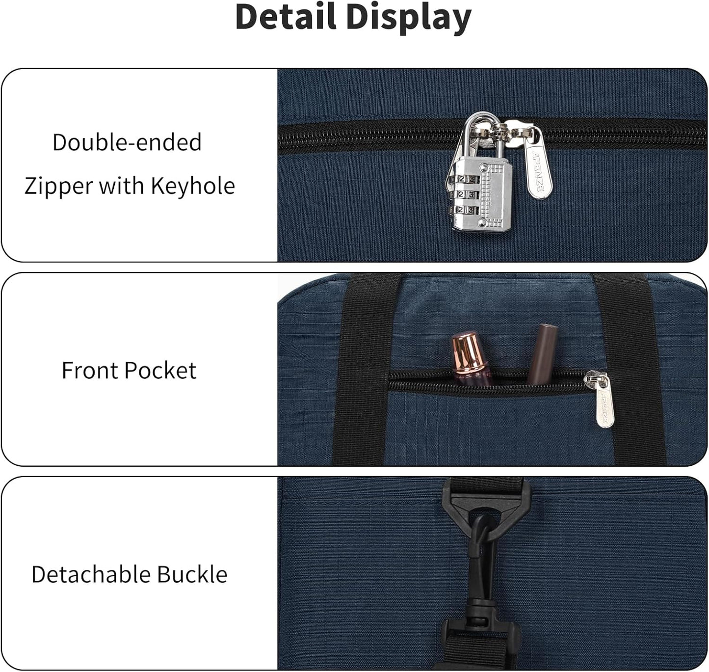 Kleine Sporttasche 18 Zoll Handgepäck Reisetasche für Wochenendtrips Sport-Schwarz