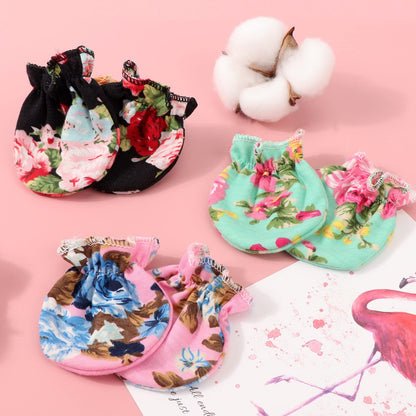 BQUBO Baby Fäustlinge Kratzschutz Handschuhe aus Baumwolle mit elastischem Bündchen Hypoallergen für Neugeborene und Babys von 0-6 Monaten Jungen und Mädchen