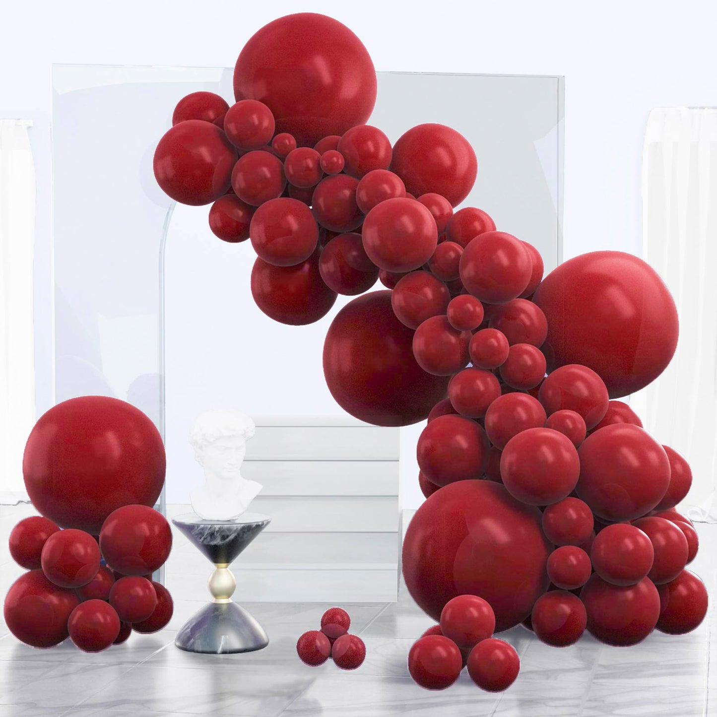 PartyWoo White Balloons 140 pcs Different Sizes of 18 12 10 5 Inch White Balloons Arch Kit Garland for Wedding Baby Shower Birthday Bridal Shower Graduation Engagement Party Decorations White-Y13