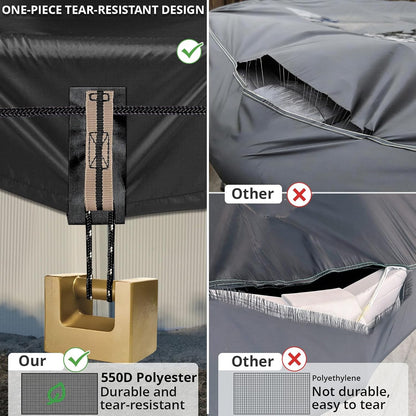 Qh.Home Winter Pool Cover for 27FT Round Steel Wall Pool