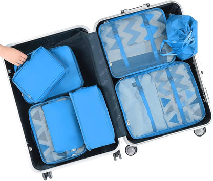 BAGAIL 8er Set Packwürfel Gepäckorganizer für Reisezubehör