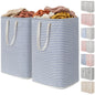 Lifewit 2 Pack Laundry Basket 80L Each, Collapsible Clothes Hamper with Reinforced Handles, Freestanding Waterproof Design for Bedroom and Laundry Room, Grey 160L Total