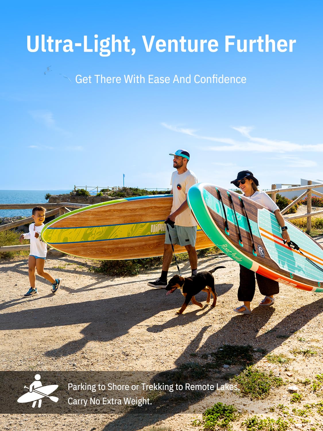 Niphean Inflatable Stand Up Paddle Board with SUP Accessories, Anti-Slip EVA Deck, 10’6’’ Inflatable Paddle Boards for Adults & Youth of All Skill Levels