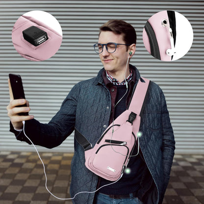Wasserdichte Sling Bag Umhängetasche für Herren Damen Sling Rucksack Wanderrucksack Mehrzweck Cross Body Brusttasche