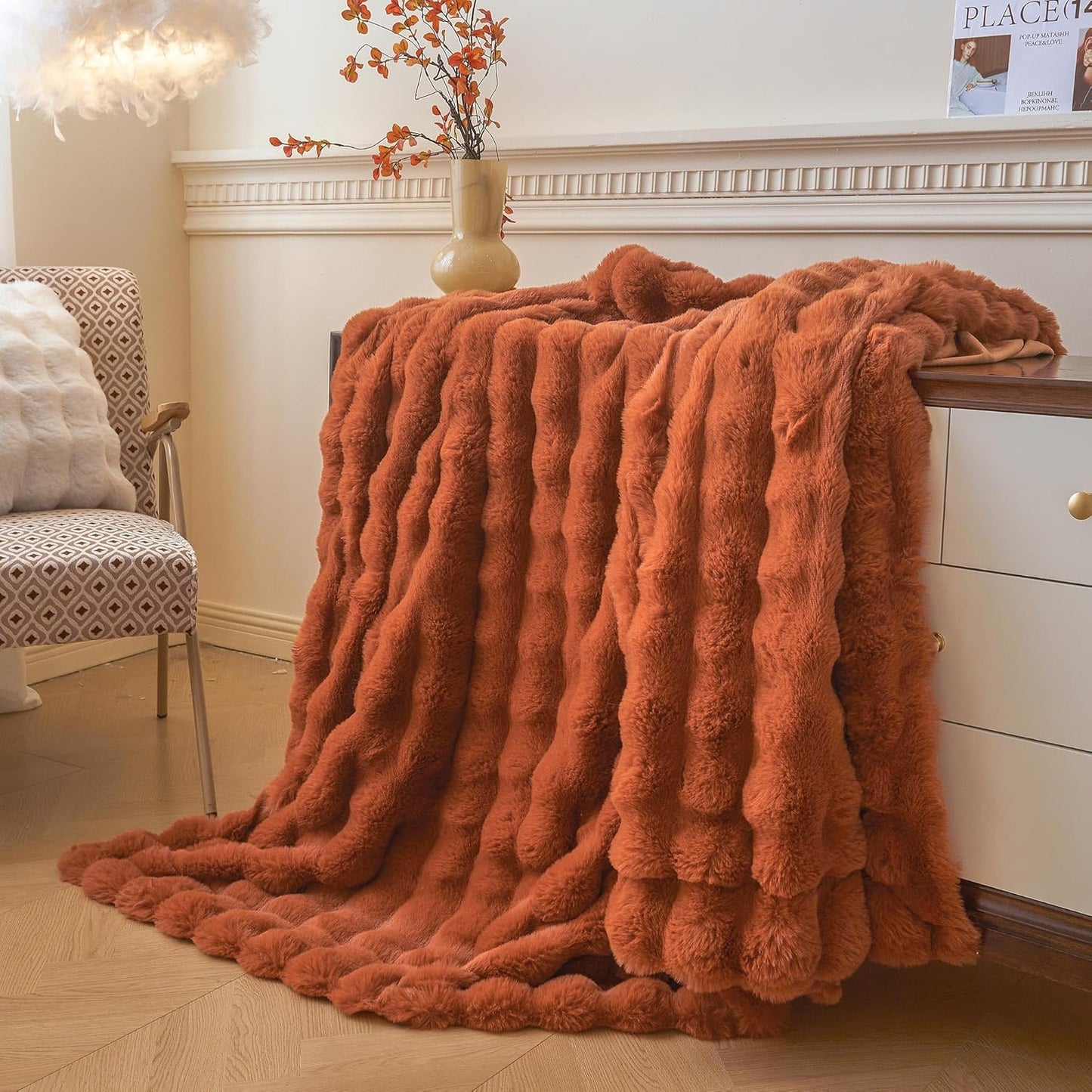 LIFEREVO Fluffy Faux Rabbit Fur Bubble Throw Review: A Soft, Stylish, and Versatile Blanket