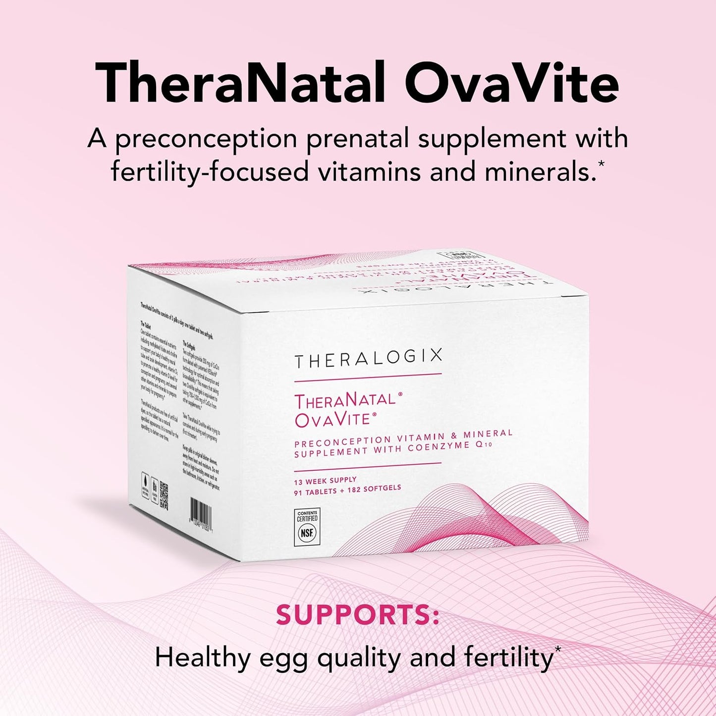 Theralogix TheraNatal OvaVite Preconception Vitamins + OvaNAD+ Egg Quality Support Bundle, (Pack of 2)