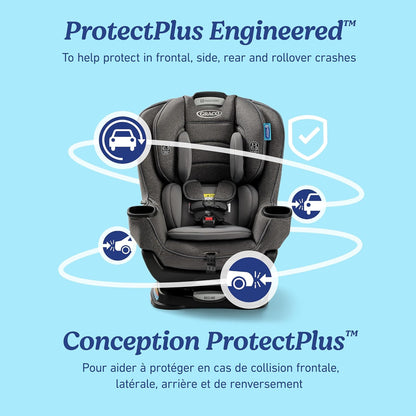 Graco Extend2Fit Kindersitz, 2-in-1 vorwärts- und rückwärtsgerichteter Babysitz, 1,8-30 kg (4-65 lb), Carter