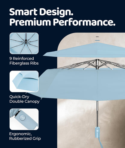 Repel Windproof Travel Umbrella - Compact & Withstands Winds up to 100MPH , Strongest Premium Auto Folding Umbrella for Rain and Sun - Durable, Light & Portable for Women & Men , Fits Backpack & Cars