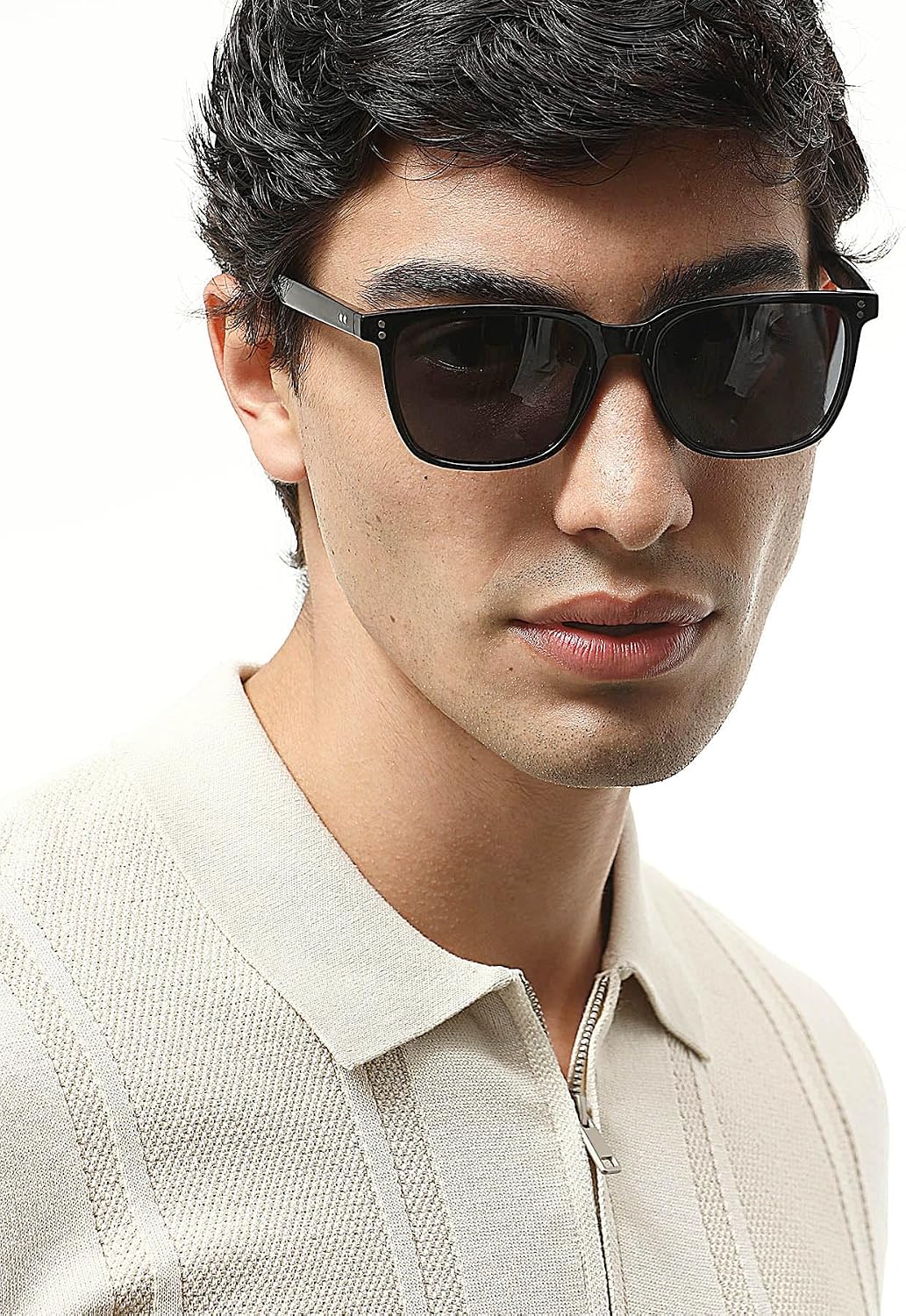 CARFIA Square Polarized Sunglasses for Men
