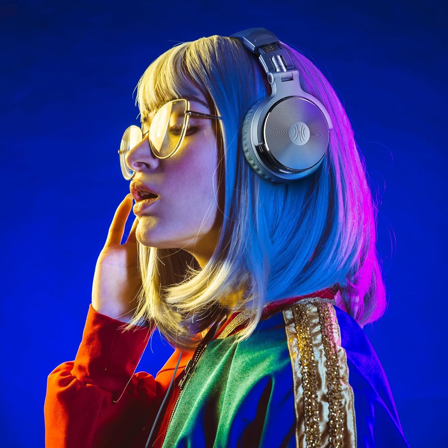 OneOdio Pro-10 Over-Ear Kabelkopfhörer für Schule Studio-Monitor & Mixing DJ Stereo-Headsets, 50mm Neodym-Treiber, Inline-Mikrofon, 3,5mm/6,35mm Klinke für Verstärker Computer Aufnahme Telefon Klavier Gitarre