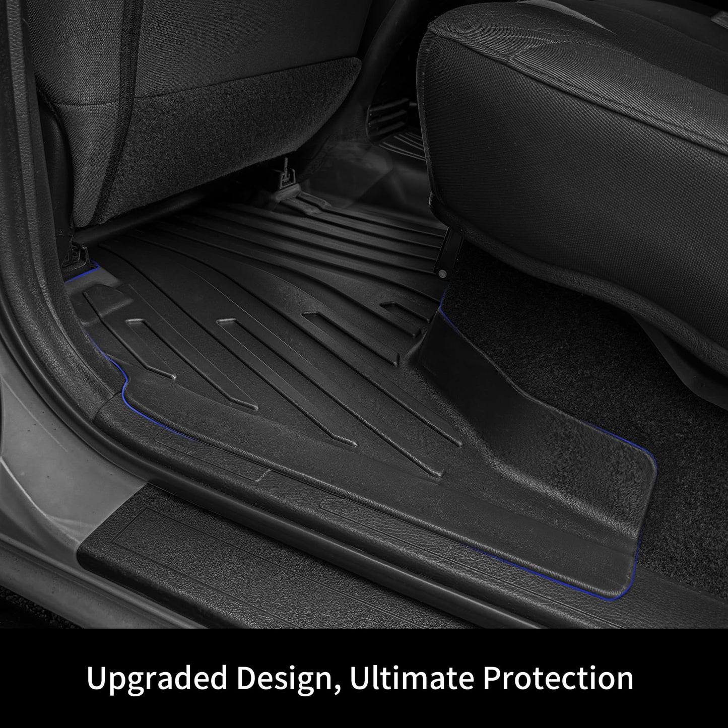 OEDRO Floor Mats Fit for Toyota Camry 2011-2007, Custom Fit Front & 2nd Row Floor Liner Set, TPE All Weather Protection Camry Car Mats, Black