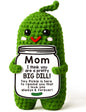 MAMAGIFTREE Fathers Day Dad Birthday Gifts from Daughter or Son,Handmade Crochet Pickle -I Love Best Daddy Ever Gift Thank You Daddy Funny Emotional Care Desk Decor