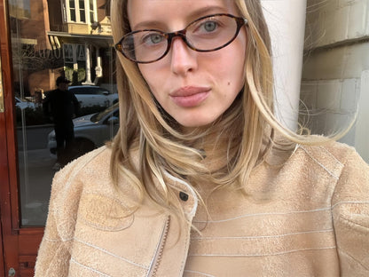 GUVIVI Retro Ovale Sonnenbrille für Damen Chic Cat Eye 90er Jahre Sonnenbrille Leichte Schmale Sonnenbrille Trendiger UV-Schutz Sonnenbrille