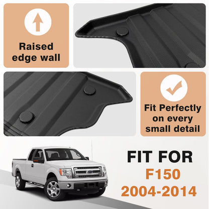 TripleAliners Truck Mat Compatible with 2019-2026 Chevy Silverado 1500 / GMC Sierra 1500 6.6FT Accessories, Truck Bed Mat Heavy Duty Custom Fit All Weather Protection TPE Pickup Liner, Standard Bed
