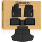 OEDRO Floor Mats Fit for Toyota Camry 2011-2007, Custom Fit Front & 2nd Row Floor Liner Set, TPE All Weather Protection Camry Car Mats, Black